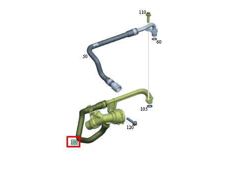 NEW MERCEDES-BENZ E W213 COOLANT HOSE A2562030100