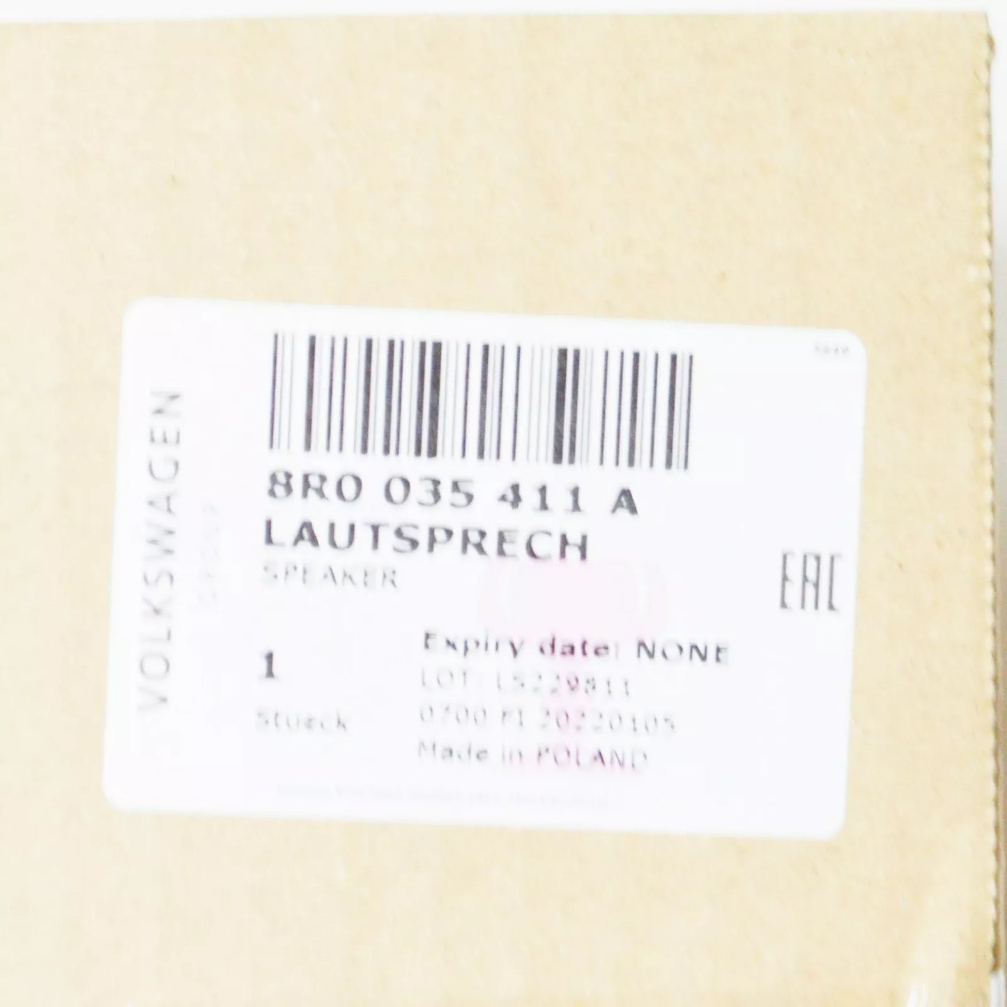 NEW AUDI Q5 8R REAR DOOR MID-RANGE BASS SPEAKER 8R0035411A