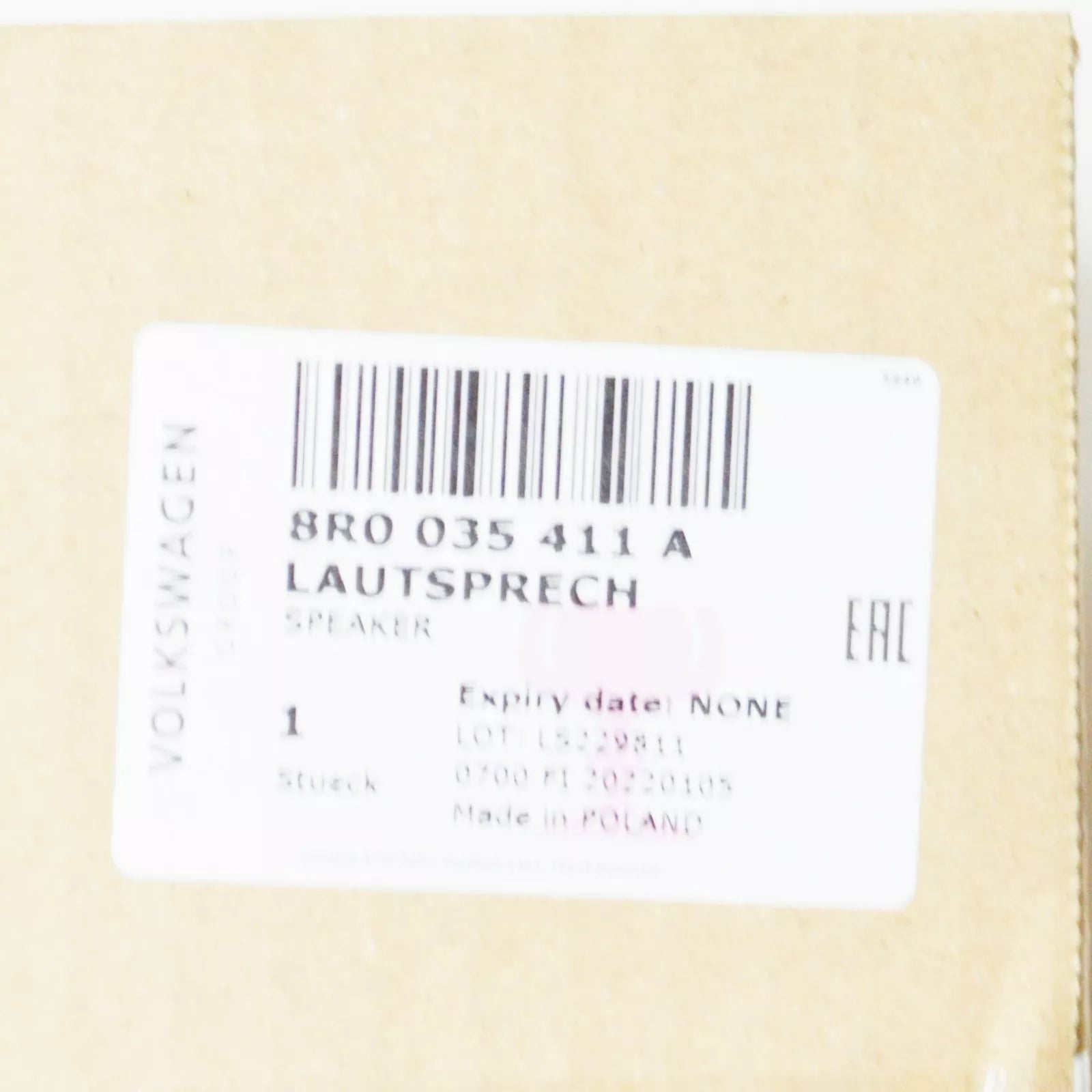 NEW AUDI Q5 8R REAR DOOR MID-RANGE BASS SPEAKER 8R0035411A