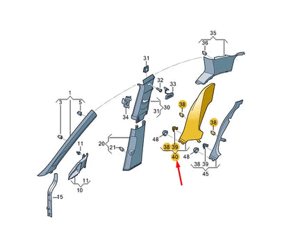 NEW VW GOLF MK7 REAR RIGHT WHEEL HOUSING TRIM 5G6867766E82V ORIGINAL