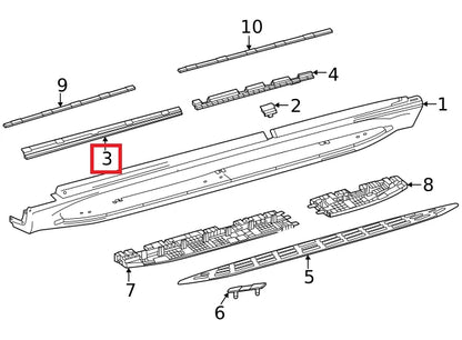 NEW MERCEDES-BENZ GLE W167 FRONT RIGHT SIDE SKIRT BRACKET A1676988101 ORIGINAL
