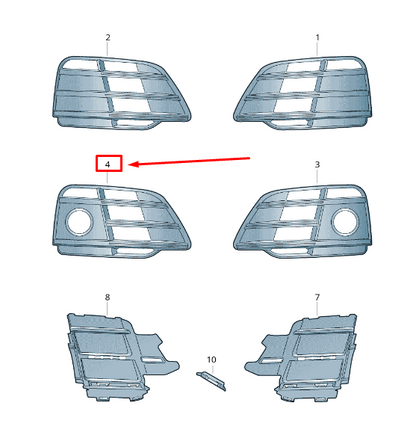 new audi q5 fy front right bumper air guide grille 80a807680pfuq original