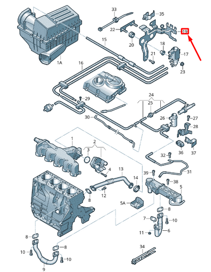 NEW VOLKSWAGEN CADDY 2K MK3 AIR FILTER RETAINING PLATE 1T0906469C ORIGINAL
