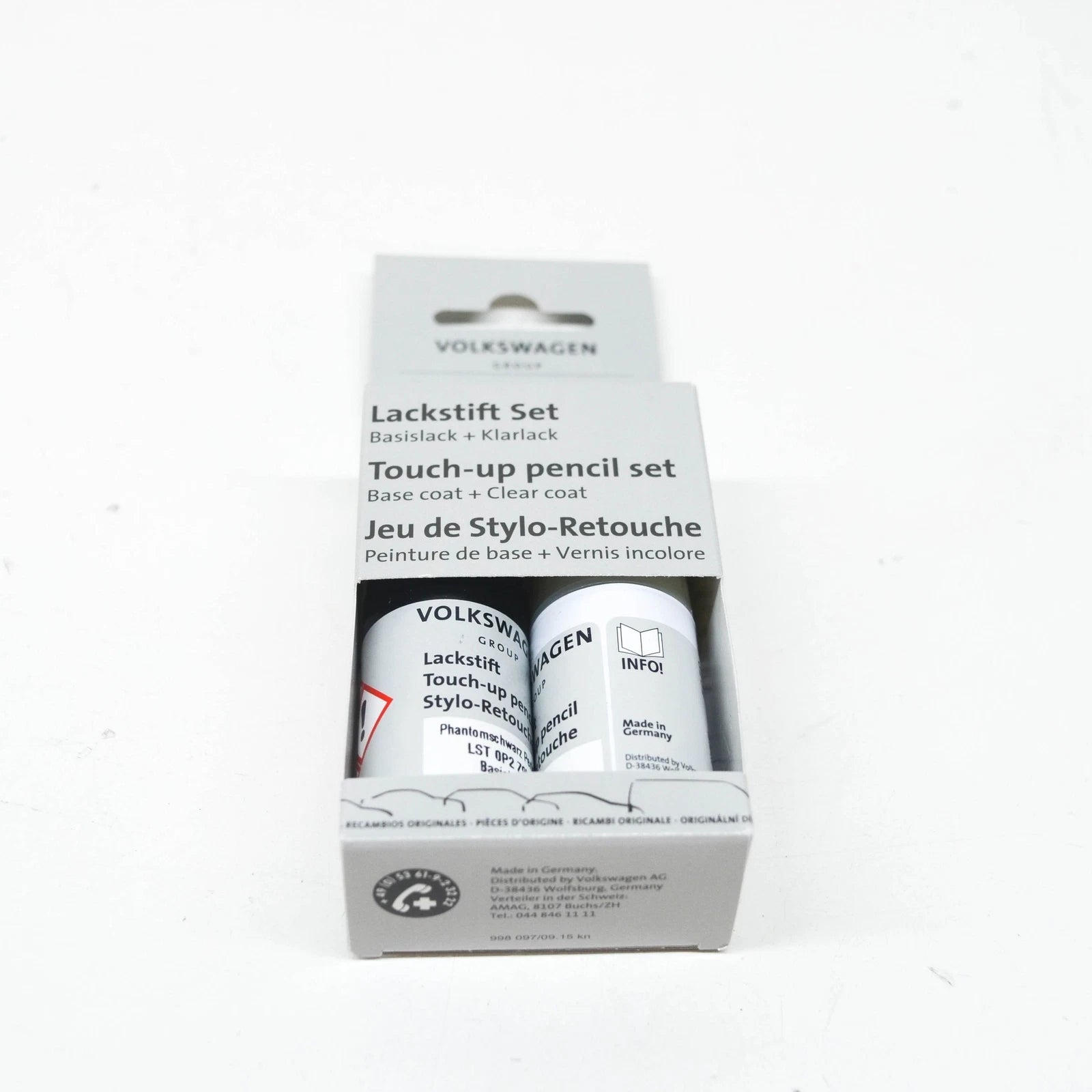 NEW VOLKSWAGEN AUDI PHANTOM BLACK PEARL TOUCH UP SET LST0P2Z9Y ORIGINAL