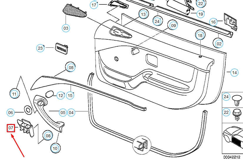NEW BMW Z3 E36 FRONT DOOR COINBOX 51418397813 8397813 ORIGINAL