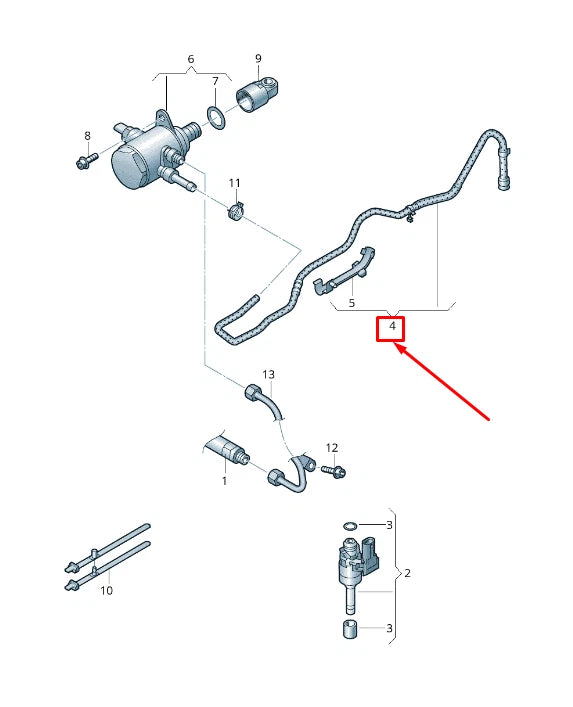 NEW VW GOLF VI 5K MK6 FUEL FEED HOSE 03C133723CH
