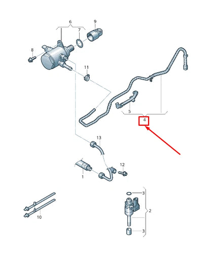 NEW VW GOLF VI 5K MK6 FUEL FEED HOSE 03C133723CH
