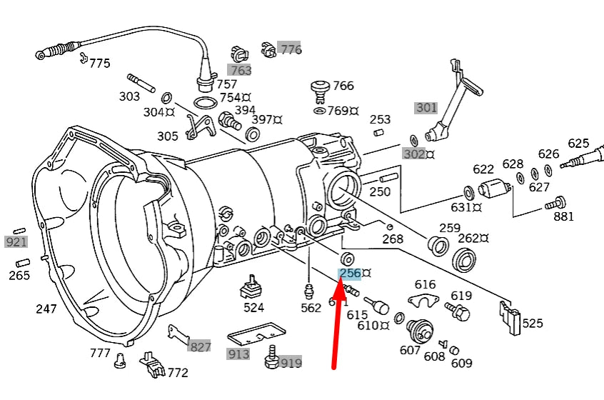 NEW MERCEDES-BENZ SL R129 TRANSMISSION SEALING RING A0069970147 ORIGINAL