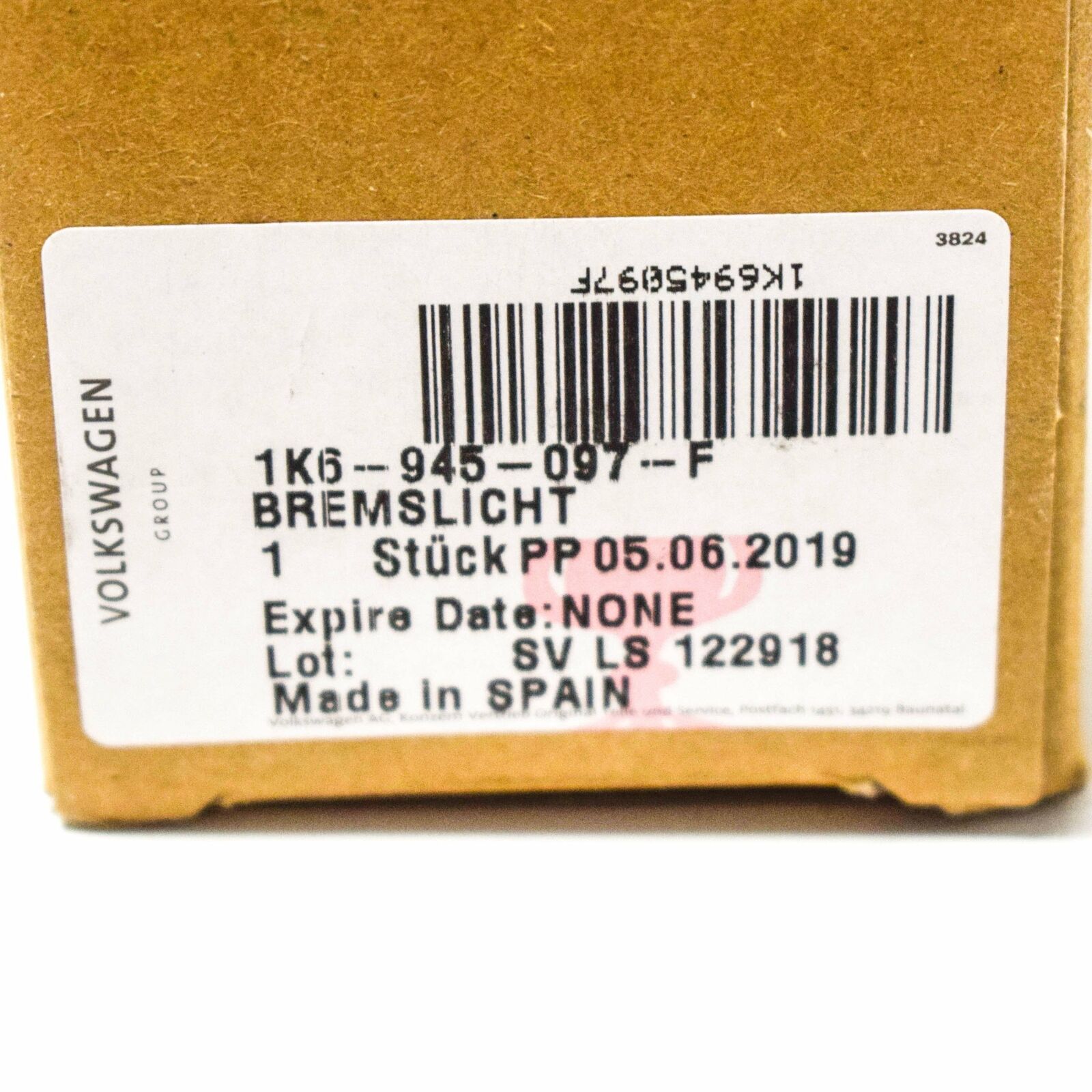 NEW VOLKSWAGEN GOLF MK5 THIRD STOP LIGHT 1K6945097F 2006 ORIGINAL