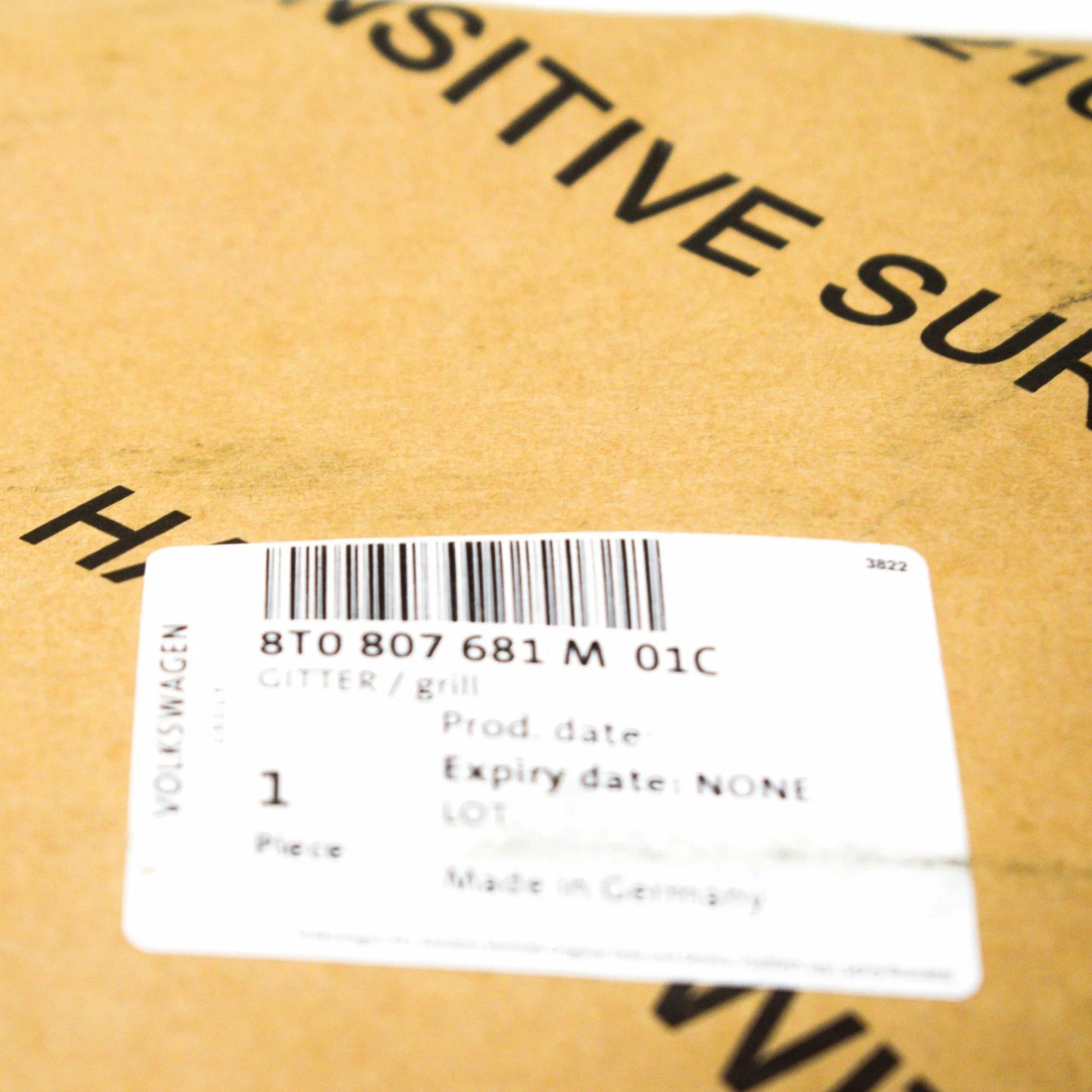 NEW AUDI A5 8T LEFT FOG LIGHT GRILLE S-LINE 8T0807681M01C ORIGINAL