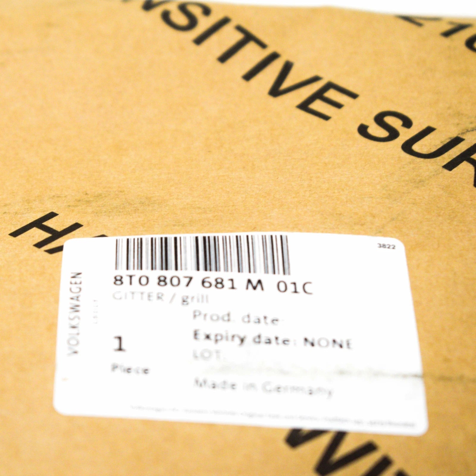 NEW AUDI A5 8T LEFT FOG LIGHT GRILLE S-LINE 8T0807681M01C ORIGINAL