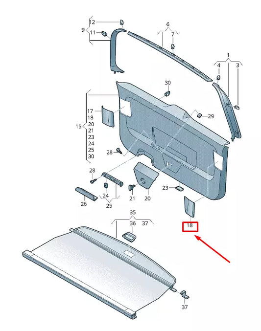 NEW VW TOURAN 5T LEFT REAR LID INSPECTION COVER 5TA86765582V