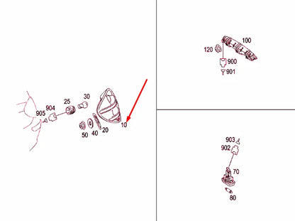 NEW MERCEDES-BENZ SLK R171 REAR RIGHT TAIL LAMP A1718200264 ORIGINAL