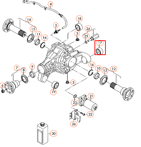 NEW AUDI Q7 4L REAR AXLE BONDED RUBBER BUSHING 7L0525337A ORIGINAL