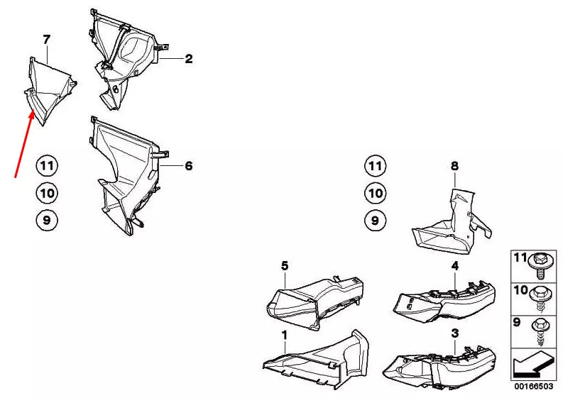 NEW BMW 3 M3 E92 FRONT BUMPER LEFT AIR DUCT 51747900823 7900823 2009 ORIGINAL
