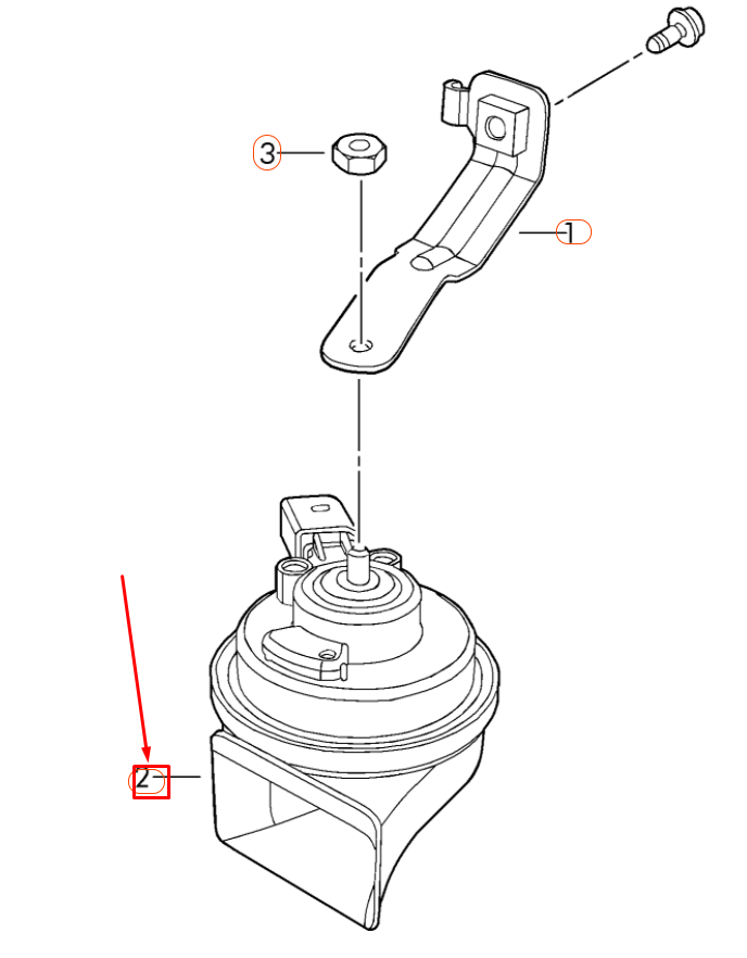 NEW VOLKSWAGEN BEETLE A5 LOW TONE HORN SIGNAL 5C0951221A ORIGINAL