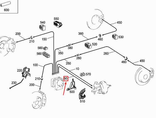 new mercedes-benz e cabrio a207 brake line a2074204526 original