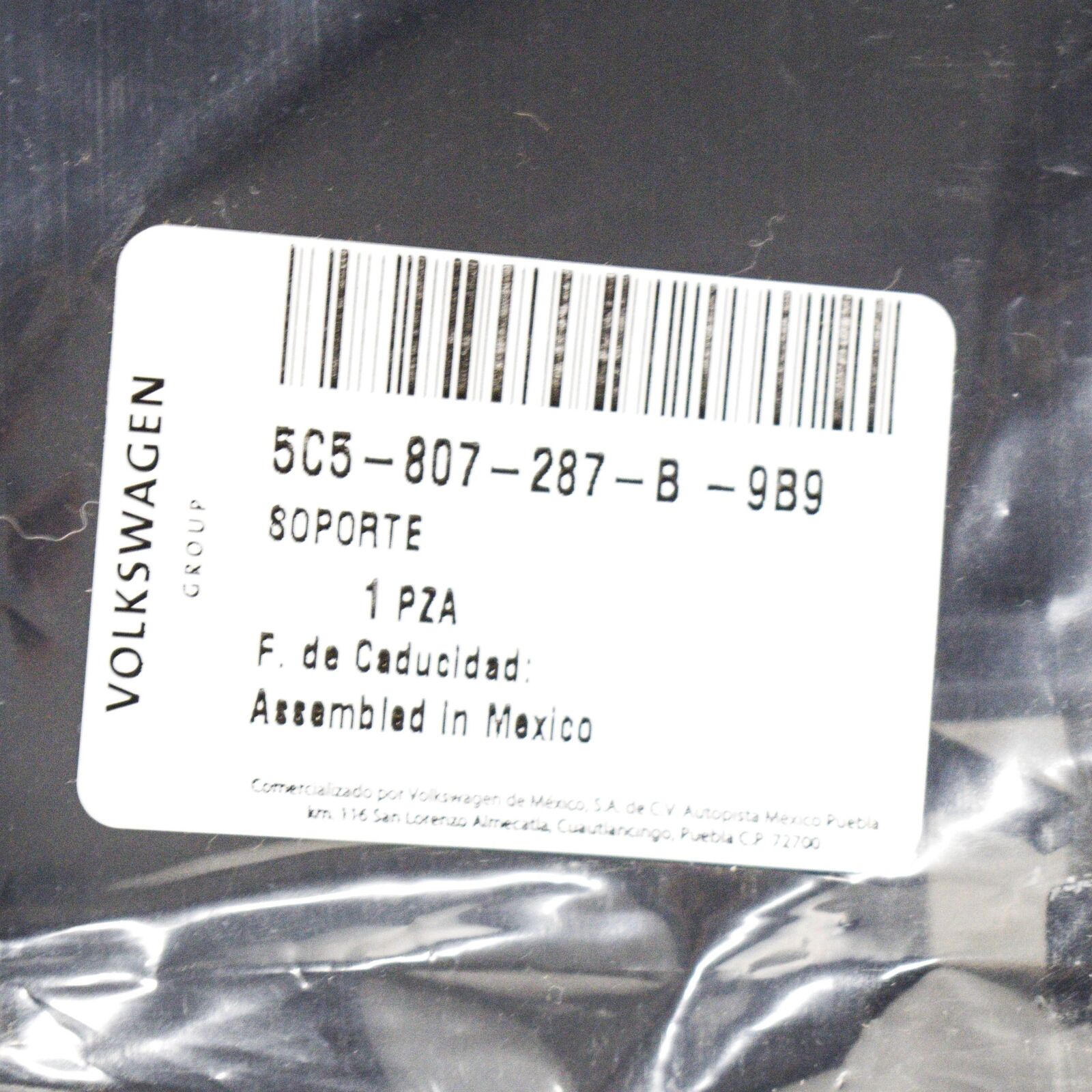 NEW VOLKSWAGEN BEETLE 5C FRONT BUMPER LICENSE PLATE HOLDER 5C5807287B9B9