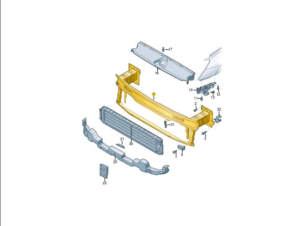 NEW AUDI A3 LIMOUSINE 8Y FRONT REINFORCEMENT IMPACT BAR 8Y0807109E ORIGINAL