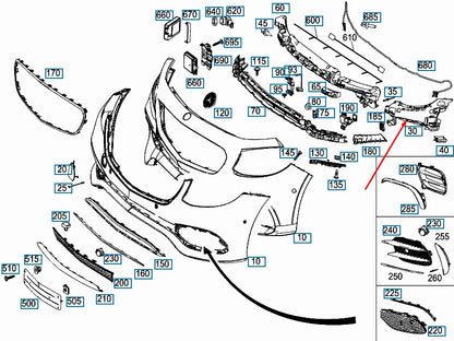 NEW MERCEDES-BENZ E-CLASS C238 FRONT BUMPER LEFT BRACKET A2138852300
