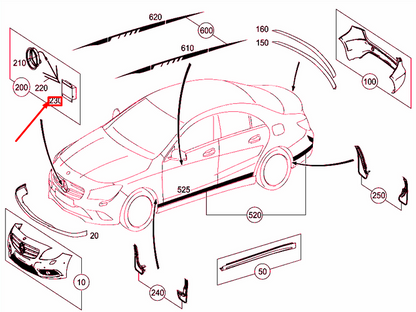NEW MB CLA C117 FRONT ILLUMINATED MERCEDES STAR CONTROL UNIT A1669004810