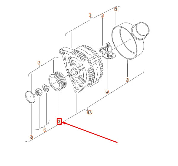 NEW AUDI Q7 4L ALTERNATOR POLY V-BELT PULLEY 021903119L ORIGINAL