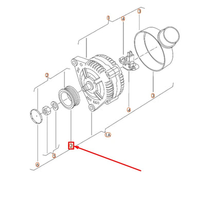 NEW AUDI Q7 4L ALTERNATOR POLY V-BELT PULLEY 021903119L ORIGINAL