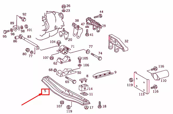 NEW MERCEDES-BENZ SPRINTER 903 ENGINE REAR SUSPENSION MOUNT A9012420101