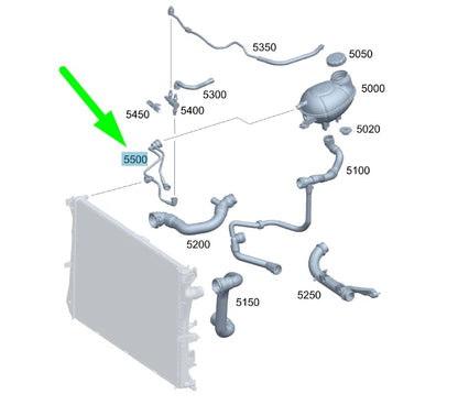 NEW MERCEDES-BENZ C W205 EXPANSION RESERVOIR BLEED LINE A2055015001