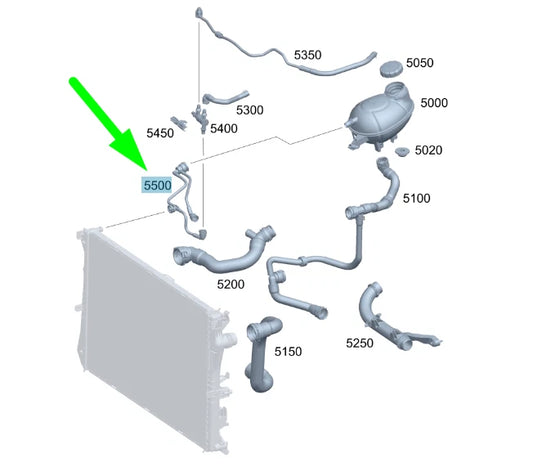 NEW MERCEDES-BENZ C W205 EXPANSION RESERVOIR BLEED LINE A2055015001