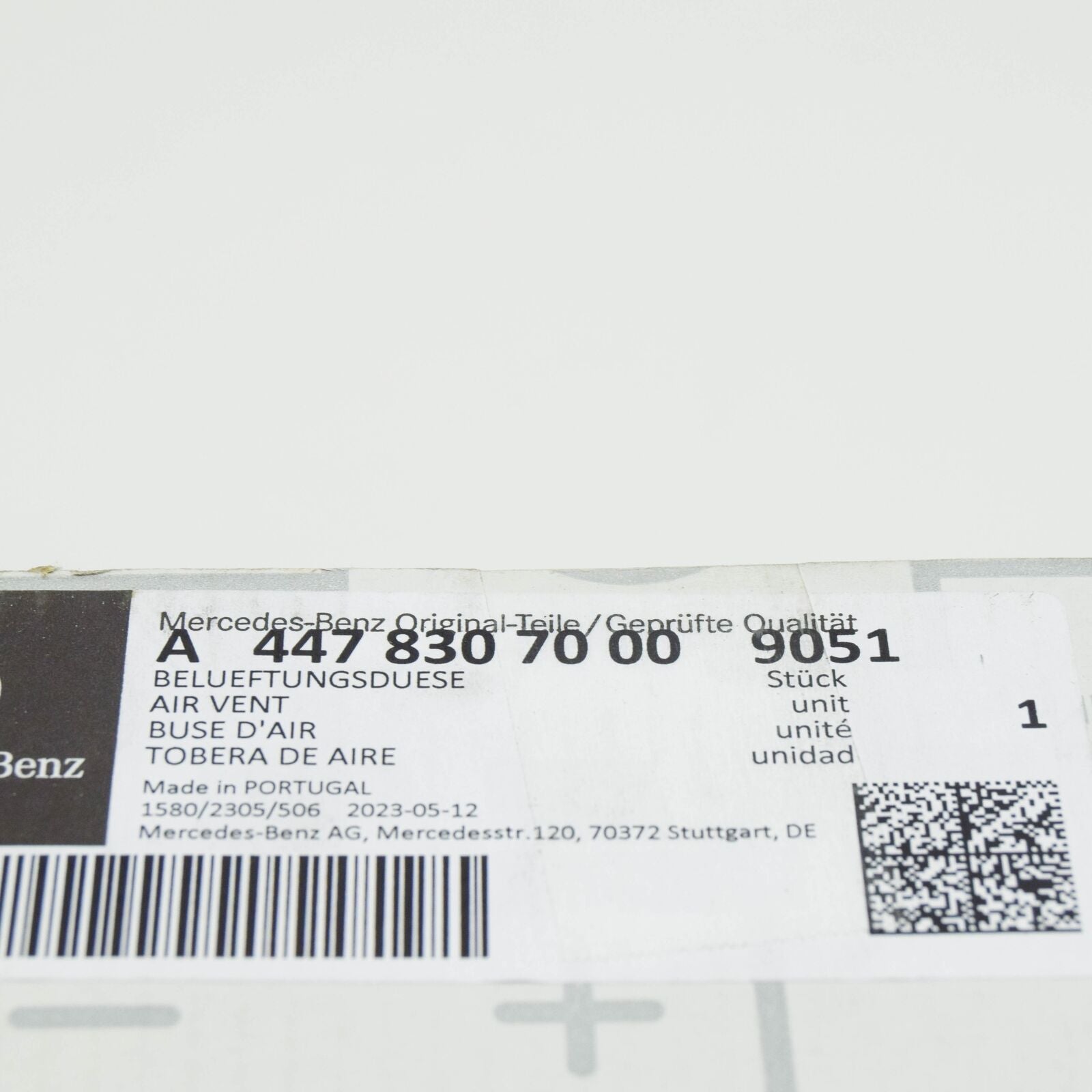 NEW MERCEDES-BENZ VITO W447 FRONT RIGHT ROOF AIR VENT A44783070009051 ORIGINAL