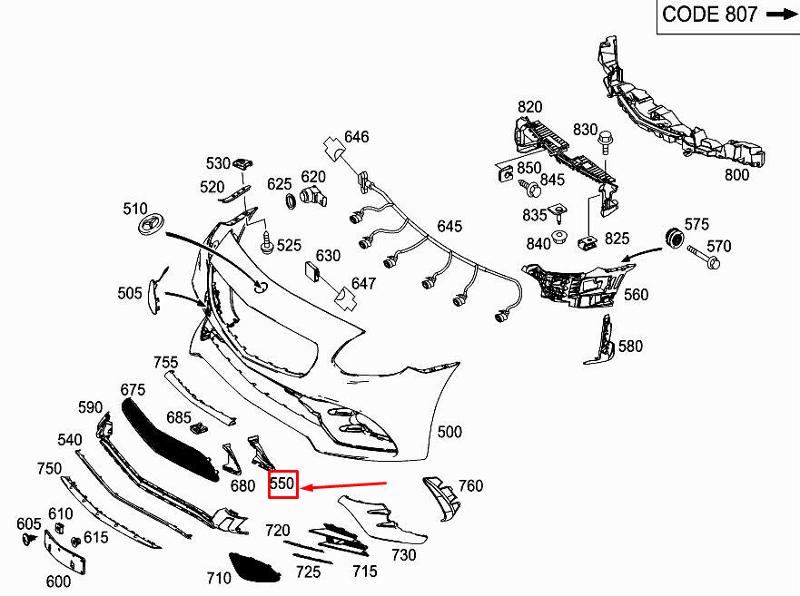 new mercedes-benz slk r172 front right bumper reinforcement a1728851400 original