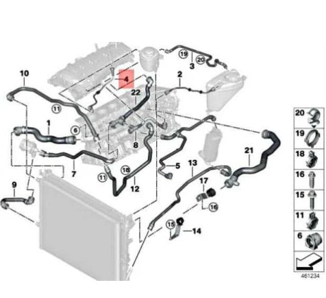 NEW BMW 5 G30 INTAKE SYSTEM EXPANSION TANK PIPE 17128602646 ORIGINAL