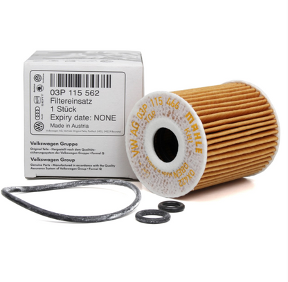 new volkswagen polo 6r mk5 oil filter element with gasket 03p115562 original