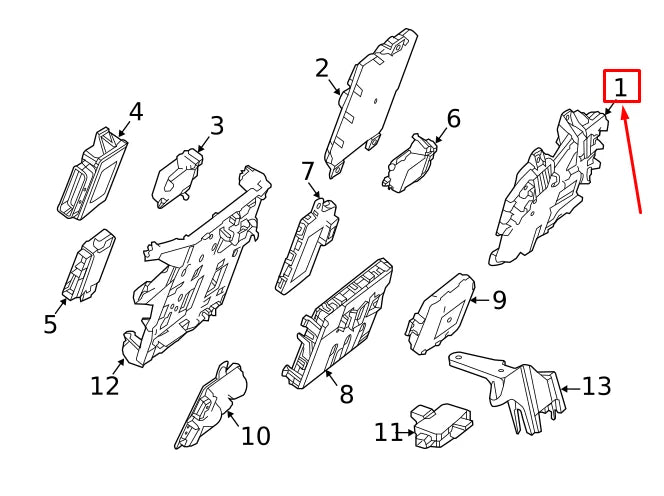 NEW MERCEDES-BENZ S W222, V222, X222 FUSE BOX A2225406040 ORIGINAL