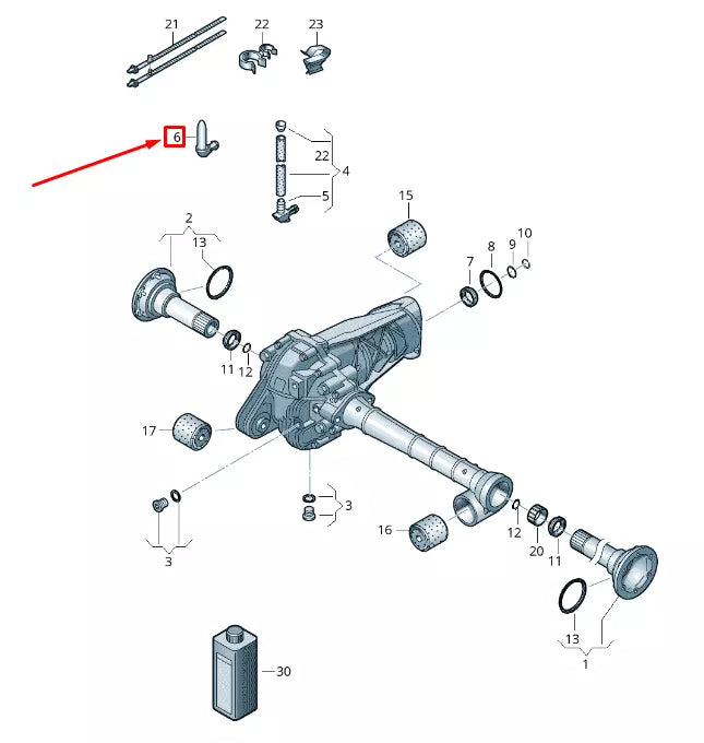 NEW VW TOUAREG 7P MK2 GEAR HOUSING FLANGED SHAFT BLEED VALVE 0BM301047