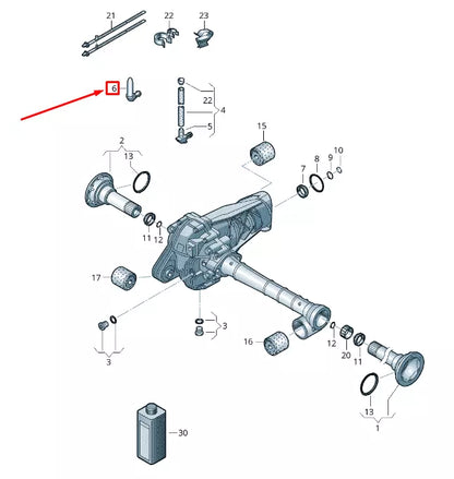 NEW VW TOUAREG 7P MK2 GEAR HOUSING FLANGED SHAFT BLEED VALVE 0BM301047