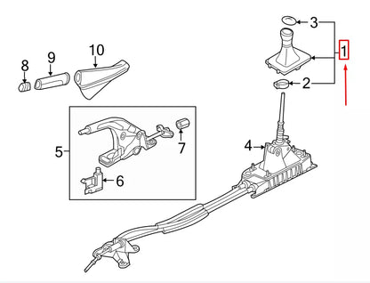 NEW VW GOLF VII 5G MK7 GEAR SHIFTING KNOB WITH BOOT 5GM711113DCBR ORIGINAL