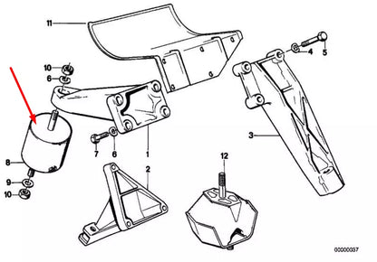 NEW BMW M5 E28 LEFT ENGINE MOUNT 11811128932 1128932 3.5 PETROL 211KW ORIGINAL