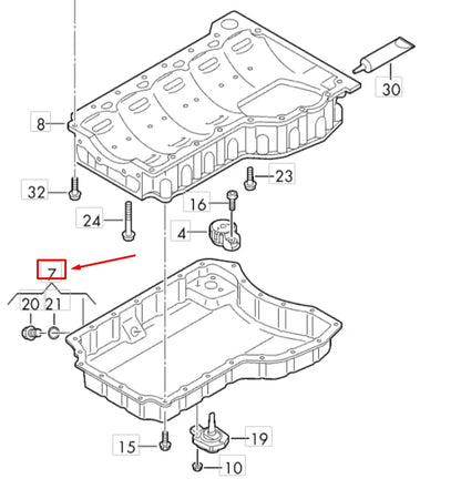 NEW AUDI RS3 SPORTBACK 8V LOWER ENGINE OIL PAN 07K103602F ORIGINAL