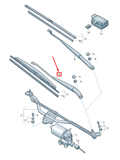 new vw multivan v 7h mk5 front left wiper arm lhd 7e1955409a original