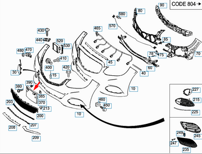 NEW MERCEDES-BENZ E-CLASS W212 FRONT LICENSE PLATE HOLDER A2128850181 ORIGINAL