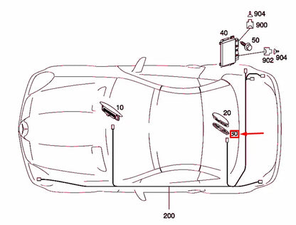 NEW MERCEDES-BENZ SLK R171 REAR WALL PANELING CENTER BRACKET A1715420040