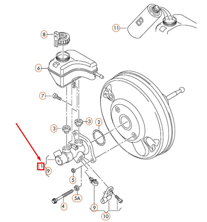 NEW AUDI Q3 8U BRAKE MASTER CYLINDER LHD 3C1614019JREP ORIGINAL