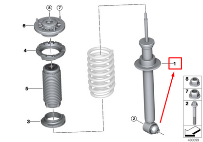 new bmw 5 g30 rear shock absorber 33526866615 6866615 original
