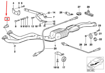 NEW BMW Z3 COUPE E36 EXHAUST MANIFOLD GASKET 18301716888 1716888 ORIGINAL