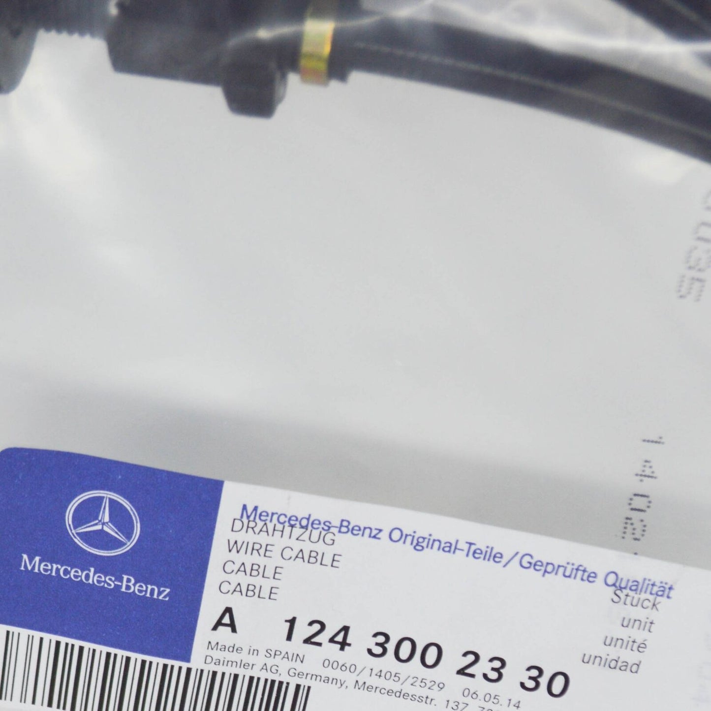 NEW MERCEDES-BENZ E W124 THROTTLE WIRE CABLE A1243002330 ORIGINAL