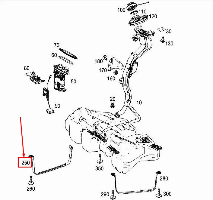 NEW MERCEDES-BENZ E W213 RIGHT FUEL TANK TENSIONING STRAP A2134707900 ORIGINAL