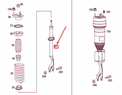 NEW MB GLC COUPE C253 FRONT RIGHT SHOCK ABSORBER STRUT A2533200630 ORIGINAL