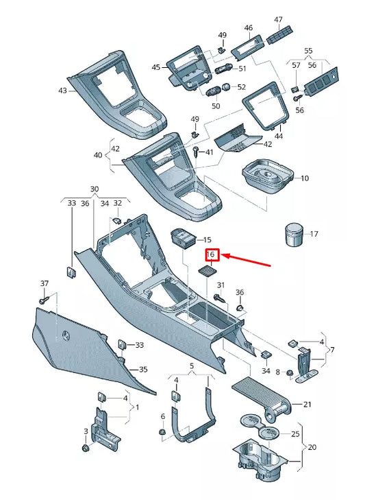 NEW VW SHARAN 7N STOWAGE COMPARTMENT INSERT 7N086313582V